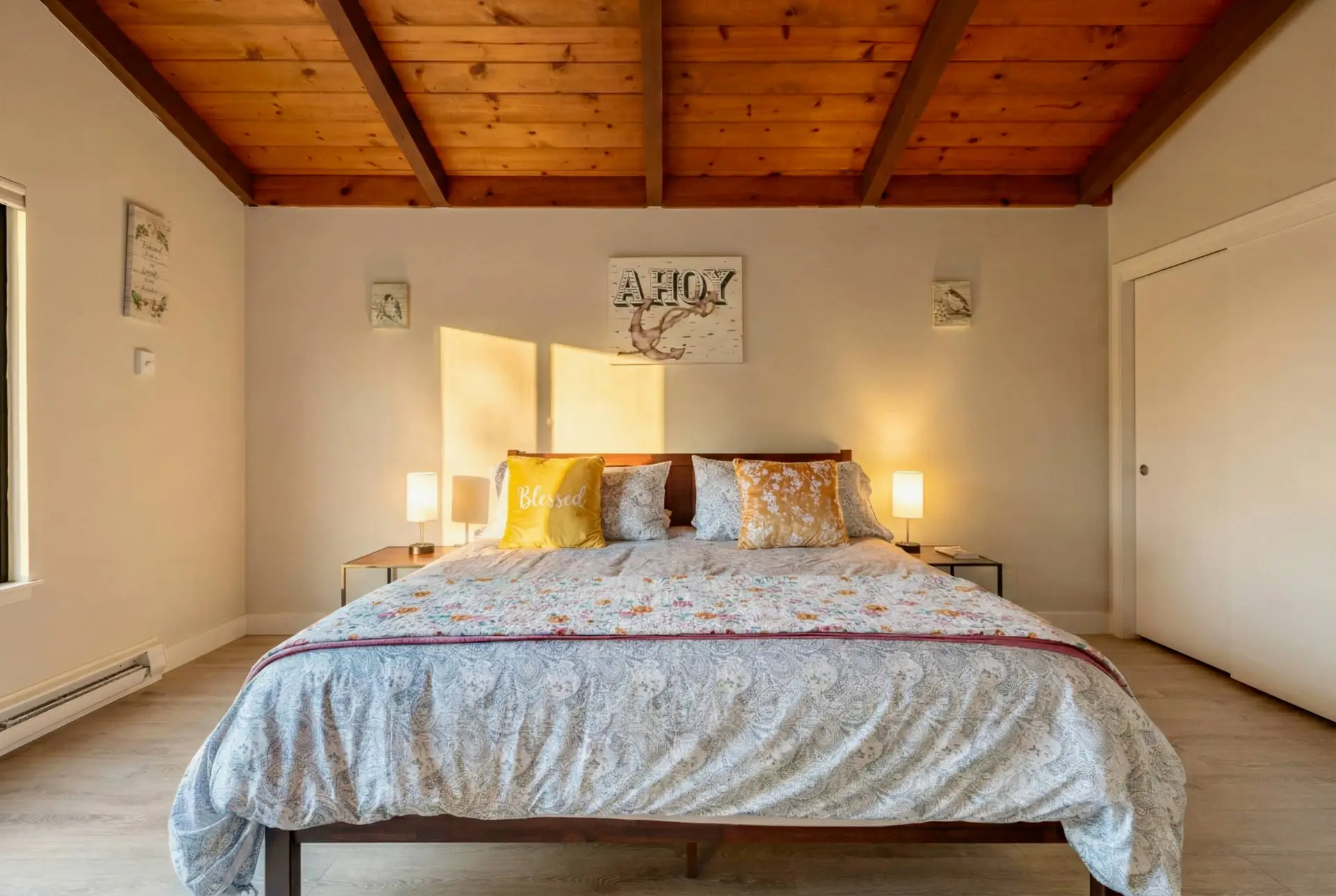Bedroom with king bed, Moss Beach House